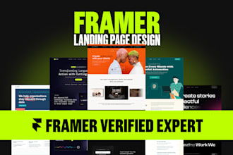 design a landing page with a framer