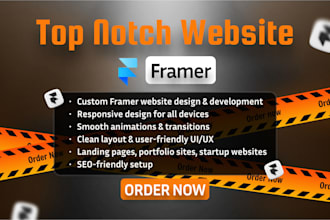 create modern framer website design, framer landing page, framer developer