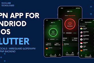 make flutter VPN app for android and ios wire guard openvpn