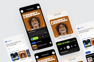 create podcast live streaming web application for podcast website design
