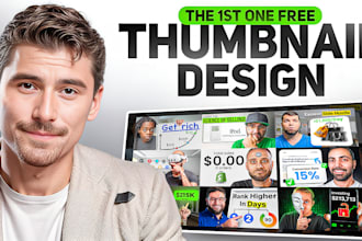 design a youtube thumbnail in iman gadzhi style within 5h
