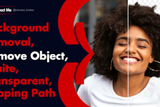 do background removal or remove object, white, transparent, clipping path