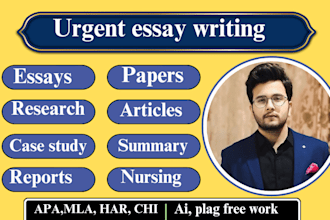 do case study analysis, apa paper, report, research and summary writing