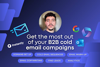 set up your b2b cold email campaign, email domains and email warmup in instantly