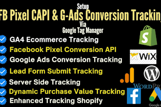 setup meta facebook pixel conversion API ga4 server side tracking shopify GTM