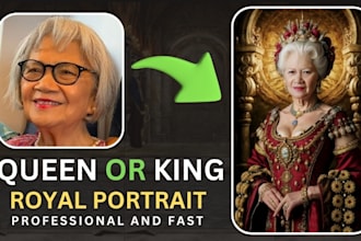 make a personalized renaissance royal portrait of a king or a queen