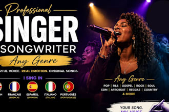 be male singer in english french spanish italian portuguese songwriter any genre