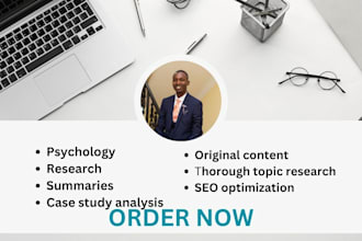 write seo health and clinical psychology articles and research writings