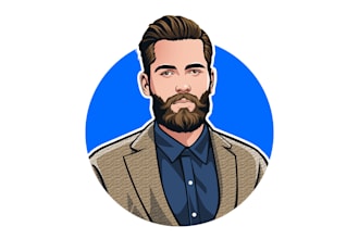 draw cartoon vector face portrait avatar for your profile