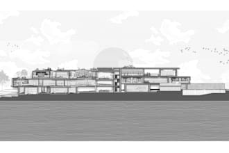 render plan, section and do architectural diagrams