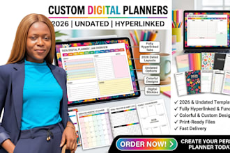 design etsy digital planner, etsy digital product etsy planner for etsy shop