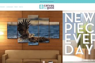 design responsive wall art shopify store print on demand canvas shopify website
