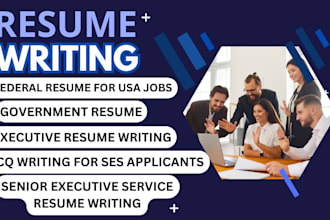 write federal resume, government resume, executive resume, USA jobs