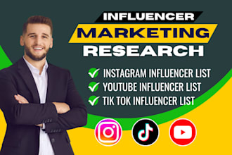 find the best instagram, tiktok, youtube influencer email list