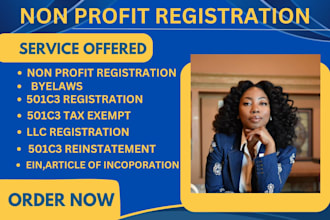 501c3 non profit registration,501c3 reinstate,llc registration