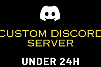 setup new and existing discord servers within 24 hours