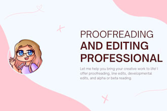 provide copy edits for your novel