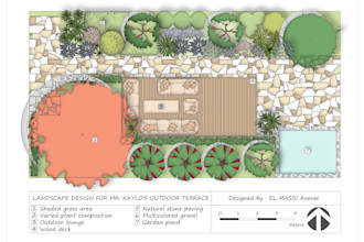 design 2d landscape plans for your home in color