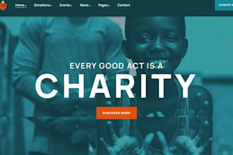 nonprofit website, charity website, donation website, ngo website, 501c3 website