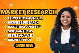 conduct market research, industry and competitor analysis, business plan writer