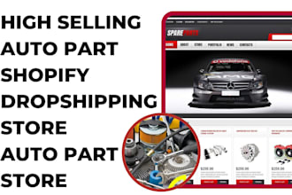 design fast selling automobile store, car detailing  auto parts shopify store