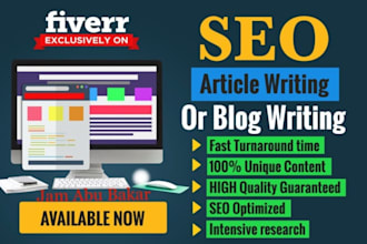 write SEO friendly article, blog, and product description
