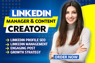 be your linkedin manager, content creator and ghostwriter