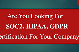 provide soc2, gdpr and hipaa certificate of compliance for your company