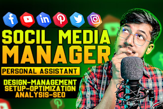 be your social media manager and virtual personal assistant