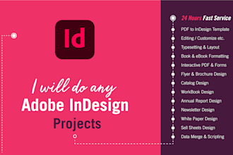 do any adobe indesign project within 24 hours