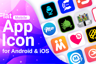 do mobile app icon design and app logo design