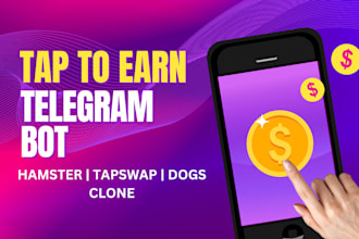 create tap to earn telegram mini app bot hamster dogs clone