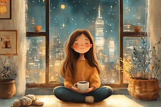 create captivating children story book illustration using ai