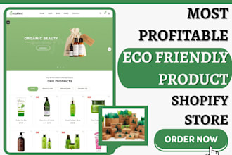 design eco friendly shopify sustainable organic product website vegan website
