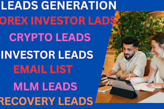 deliver confirm live forex lead, crypto investor lead, investor lead, mlm leads