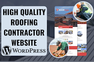 design roofing website, plumbing, contractor, hvac, construction website for you