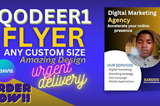 create amazing flyer design, event flyer or any type of flyer in 24hours