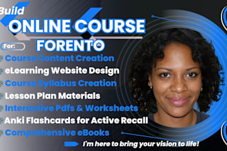 create online course content, lesson plan, training manual, workbook, ppt slides
