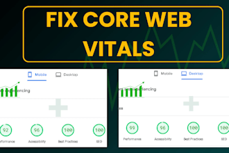 fix core web vitals, all issues