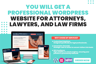 design professional wordpress website for attorneys, lawyers, and law firms