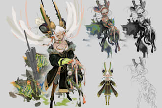 draw and design your character like a anime gacha game