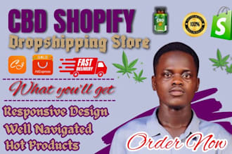 build cbd shopify store cannabis website shopify dropshipping cbd store design
