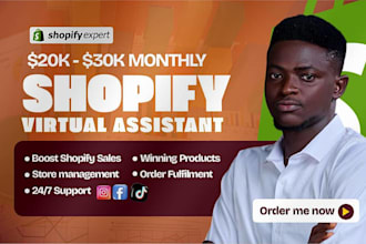 boost shopify sales, manage shopify store, shopify manager, virtual assistant