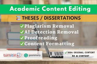 do complete ai content editing, rewriting and plagiarism removal or check