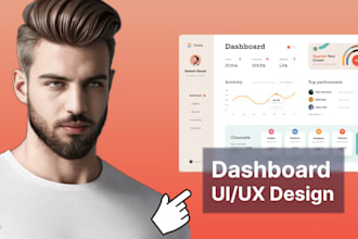 do dashboard design, web app, CRM and saas UI UX design