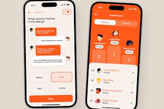 develop language learning app, educational app and translator app