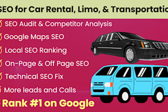 do complete SEO services for car rental, limo, and transportation businesses