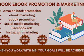 amazon book promotion tiktok shop social media marketing manager ebook ig fb ads