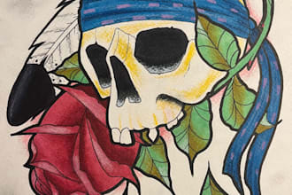 draw an original tattoo design for you