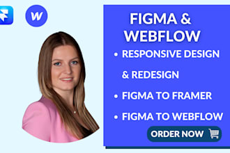 develop a responsive framer website, do figma to framer, figma to webflow design